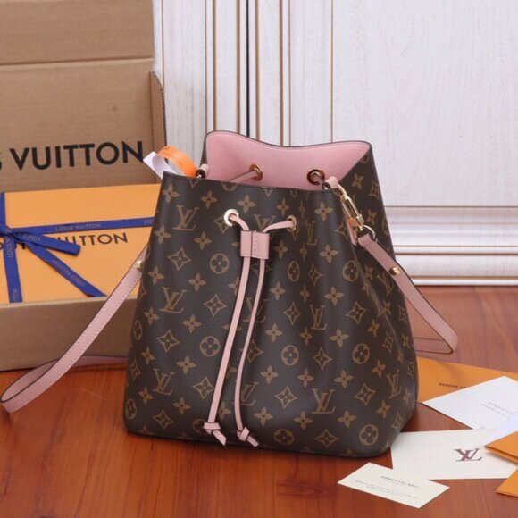👗LOUIS VUITTON Monogram NeoNoe Bucket Bag-pink Interior - Picture 1 of 6